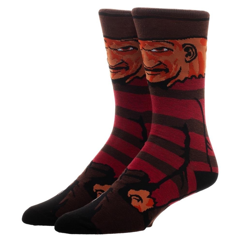Freddy Krueger Character Men's Crew Socks 1 Pair Nightmare on Elm Street Horror